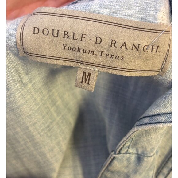 Double D Ranch Distressed Denim Tank Blouse Blue M - Picture 6 of 6